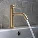 Crosswater MPRO Monobloc Basin Mixer with Knurled Detailing - Brushed Brass - PRO110DNF_K profile small image view 3 