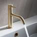 Crosswater MPRO Monobloc Basin Mixer - Brushed Brass - PRO110DNF profile small image view 2 