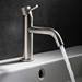 Crosswater MPRO Monobloc Basin Mixer with Knurled Detailing - Brushed Stainless Steel Effect - PRO110DNV_K profile small image view 3 