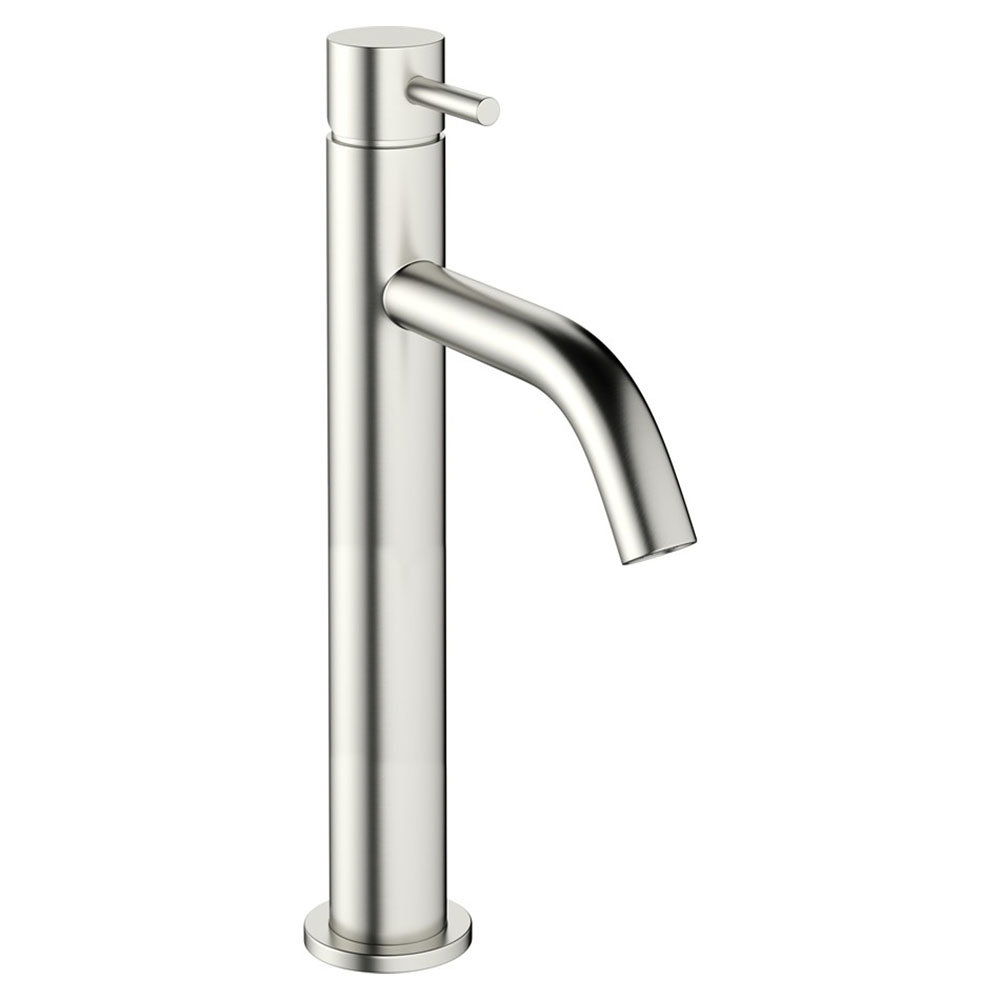 Crosswater MPRO Tall Monobloc Basin Mixer - Brushed Stainless Steel Effect - PRO112DNV