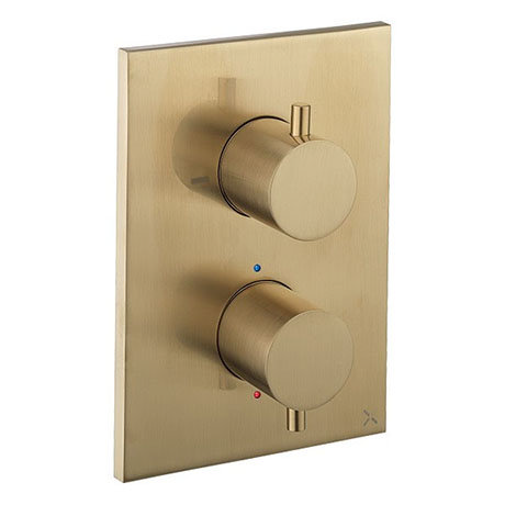 Crosswater - Brushed Brass MPRO Crossbox 1 Outlet Trim & Levers Finishing Kit