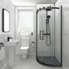 Orion White Arctic Sparkle 2400x1000x10mm PVC Shower Wall Panel profile small image view 1 