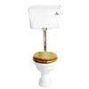 Heritage - Dorchester Low-level WC & Gold Flush Pack - Various Lever Options profile small image view 1 