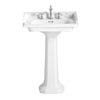 Heritage - Dorchester Square Basin & Pedestal - 2 or 3 Tap Hole Options profile small image view 1 