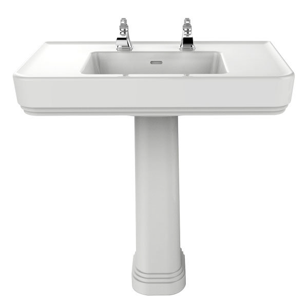 Heritage Wynwood Large Basin & Pedestal At Victorian Plumbing.co.uk