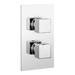 Monza Square Twin Concealed Thermostatic Shower Valve + Slider Rail Kit profile small image view 3 