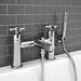 Pablo Modern Bath Shower Mixer with Shower Kit - Chrome profile small image view 2 