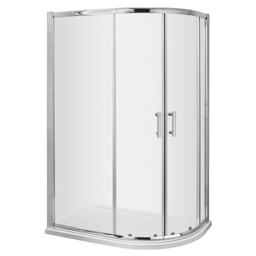 Offset Quadrant Shower Enclosure With Tray and Waste