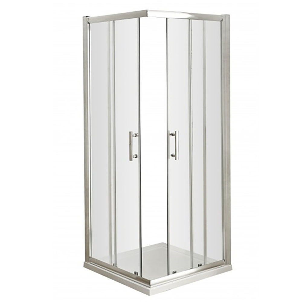 Pacific Corner Entry Square Shower Enclosure with Shower Tray at