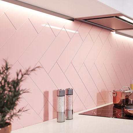 Jasper Metro Pink Flat Wall Tiles