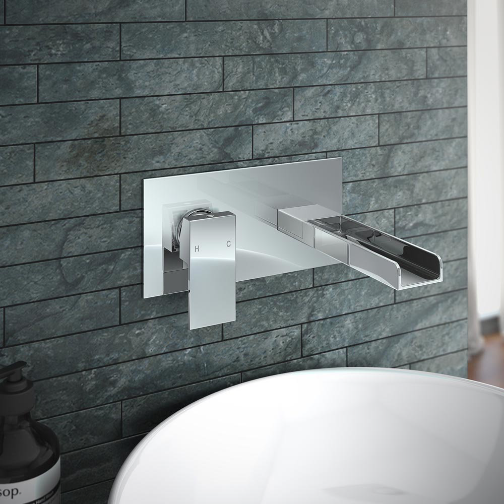 Plaza Waterfall Wall Mounted Basin Tap