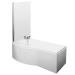Cruze Curved Shower Bath (1500mm with Screen + Acrylic Panel) profile small image view 2 