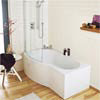 Cruze Curved Shower Bath (1500mm with Screen + Acrylic Panel) profile small image view 1 