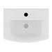 Nuie Asselby Cloakroom Basin 1TH with Pedestal (500 x 375mm) profile small image view 2 