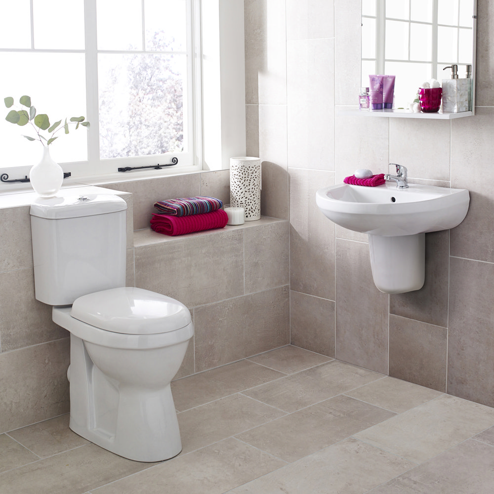 Nuie Caledon 4 Piece Modern Cloakroom Suite | Victorian Plumbing