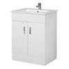 Nuie Cardinal Minimalist Gloss White Vanity Unit W600 x D400mm - VTMW600 profile small image view 1 