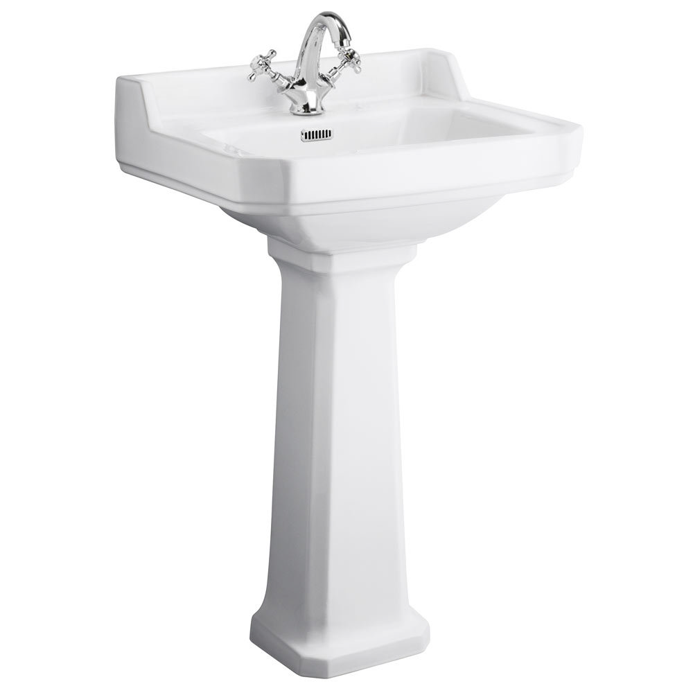 Nuie Carlton 1 Tap Hole Traditional Basin With Pedestal Online