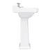 Nuie Carlton Traditional Basin + Pedestal (2 Tap Hole - Various Sizes) profile small image view 3 