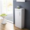 Nuie - Minimalist Compact Floor Standing Basin Unit W400 x D222mm - Gloss White - NVX192 profile small image view 2 