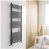 Nuie - Curved Ladder Towel Rail 500 x 1150mm - Anthracite - MTY104 profile small image view 2 