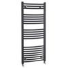 Nuie - Curved Ladder Towel Rail 500 x 1150mm - Anthracite - MTY104 profile small image view 1 