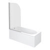 Nuie Curved Top Straight Hinged Barmby Shower Bath profile small image view 1 