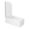 Nuie Curved Top Straight Hinged Linton Shower Bath profile small image view 1 