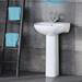 Nuie Lawton 550mm Basin with Full Pedestal profile small image view 2 