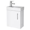 Nuie - Minimalist Compact Wall Hung Basin Unit W400 x D222mm - Gloss White - NVX182 profile small image view 1 