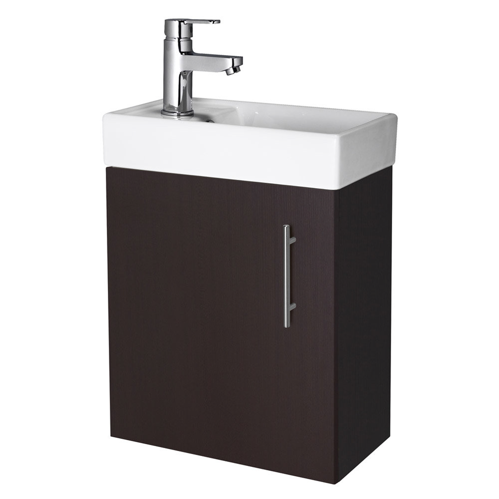 Nuie - Minimalist Compact Wall Hung Basin & Cabinet W400 x D222mm ...