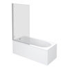 Nuie Square Hinged Barmby Shower Bath profile small image view 1 