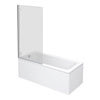 Nuie Square Hinged Linton Shower Bath profile small image view 1 
