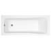 Nuie Square Hinged Linton Shower Bath profile small image view 3 