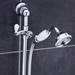 Nuie Traditional Dual Exposed Thermostatic Shower Valve + Slider Rail Kit profile small image view 2 