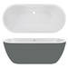 Pro 600 Grey Modern Free Standing Bath Suite profile small image view 2 