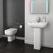 Pro 600 Modern Back To Wall Toilet + Soft Close Seat profile small image view 2 