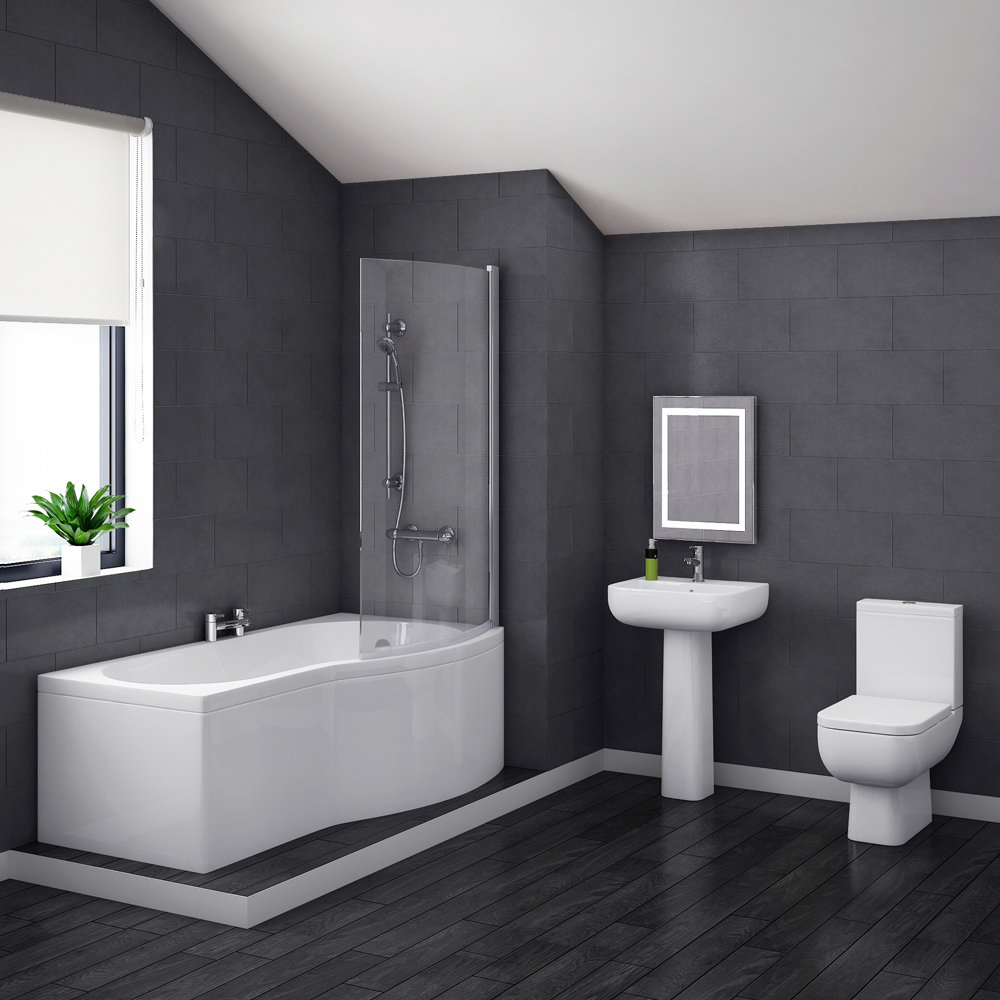 Pro 600 Modern Shower Bath Suite Online At Victorian Plumbingcouk