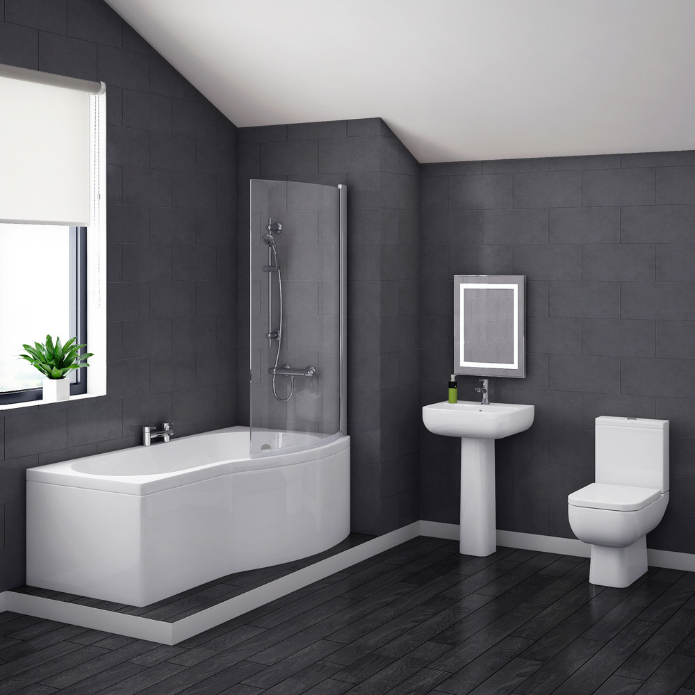 Pro 600 Modern Shower Bath Suite Online  At Victorian 