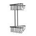 Croydex Matt Black Two Tier Corner Shower Basket - QM260221 profile small image view 3 