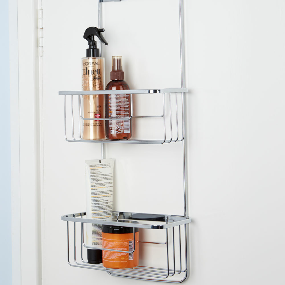 Croydex Hanging Double Storage Basket | From Victorian Plumbing.co.uk