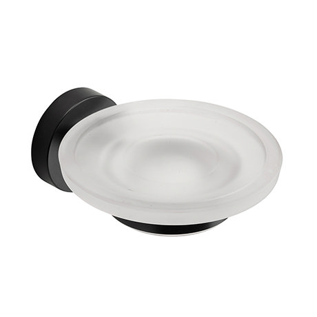 Croydex Black Epsom Flexi-Fix Soap Dish & Holder - QM481921