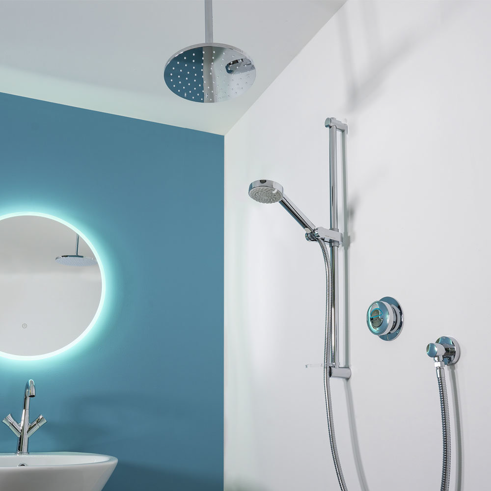Aqualisa Quartz Digital Divert Shower With Ceiling Mounted Head
