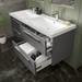 Hudson Reed 1440mm Gloss Grey Quartet Double Basin Vanity Unit profile small image view 2 