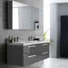 Hudson Reed 1440mm Gloss Grey Quartet Double Basin Vanity Unit profile small image view 5 