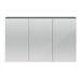 Hudson Reed 1350mm Gloss Grey 3 Door Mirror Cabinet - QUA010 profile small image view 2 