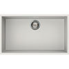 Reginox Quadra 130 1.0 Bowl Undermount Granite Kitchen Sink - White profile small image view 1 