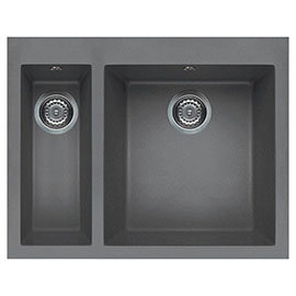 Reginox Quadra 150 1.5 Bowl Inset Granite Kitchen Sink - Titanium