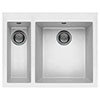Reginox Quadra 150 1.5 Bowl Inset Granite Kitchen Sink - White profile small image view 1 