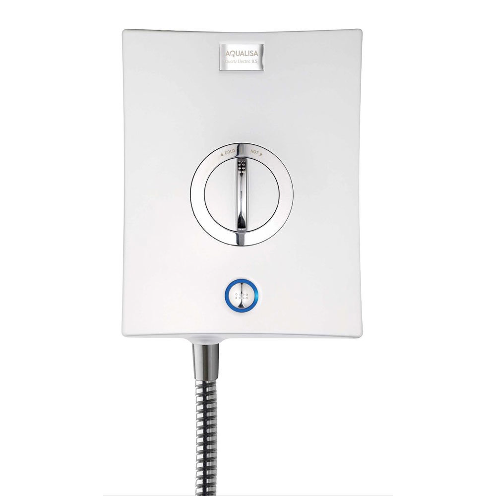 Aqualisa Quartz Electric Shower White/Chrome Victorian Plumbing