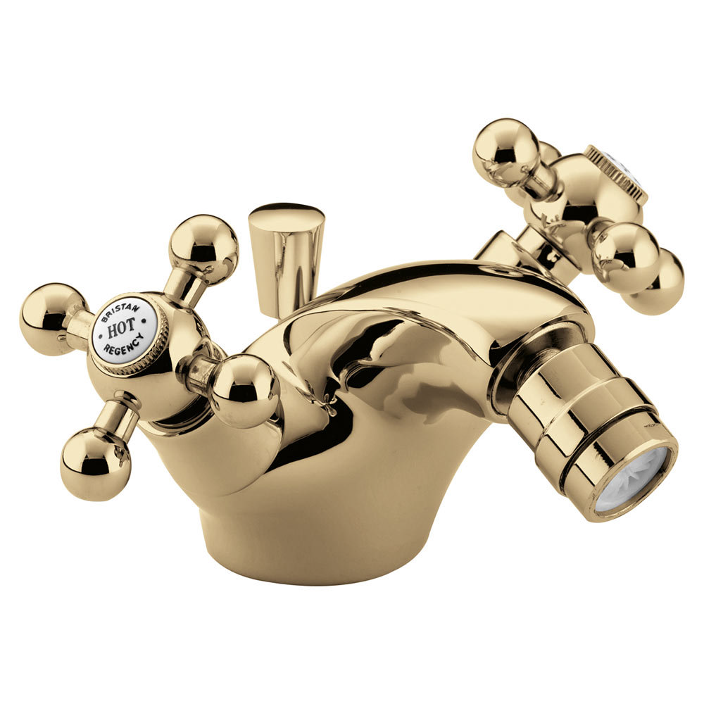Bristan Regency Mono Bidet Mixer w/ Pop Up Waste Gold Plated R